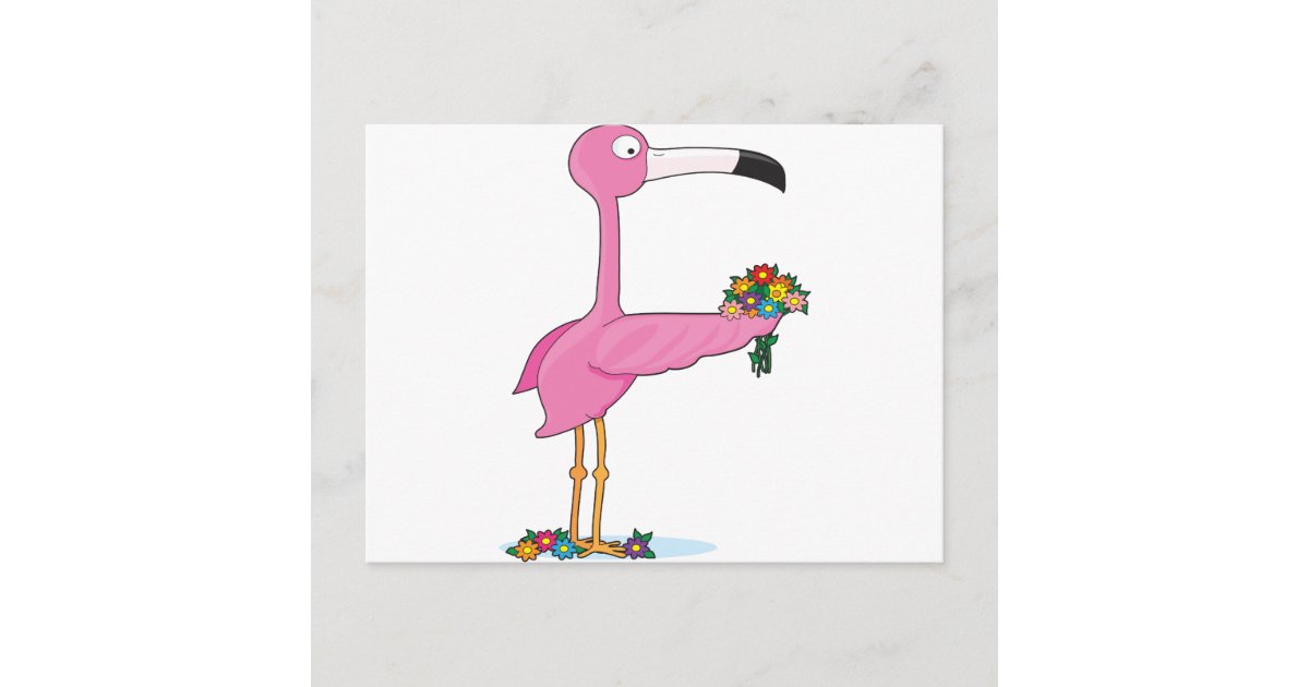 Animal Alphabet Flamingo Postcard | Zazzle