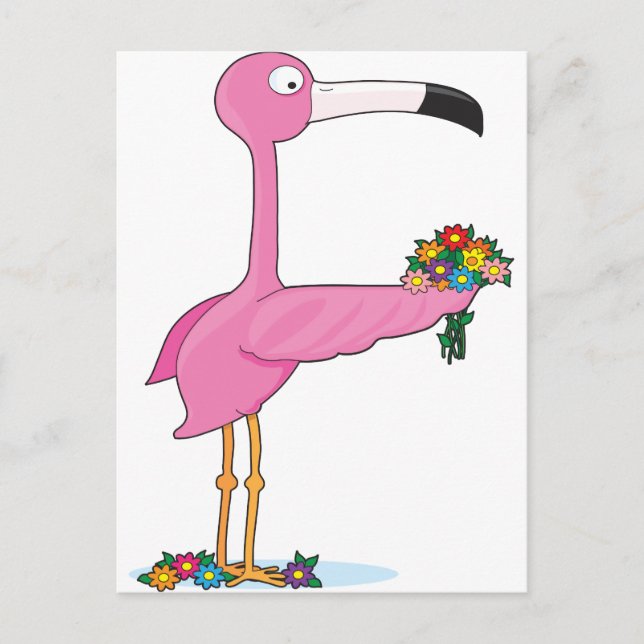 Animal Alphabet Flamingo Postcard (Front)