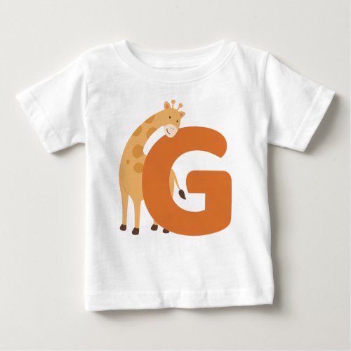 Animal alphabet G Baby T_Shirt