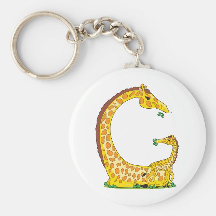 animal alphabet G Keychain