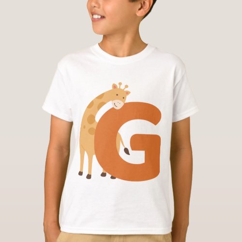 Animal alphabet G T_Shirt