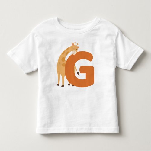 Animal alphabet G Toddler T_shirt