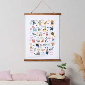 Animal Alphabet  Hanging Tapestry