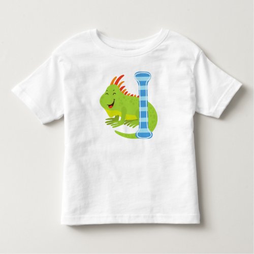 Animal Alphabet I for IGUANA  Toddler T_shirt