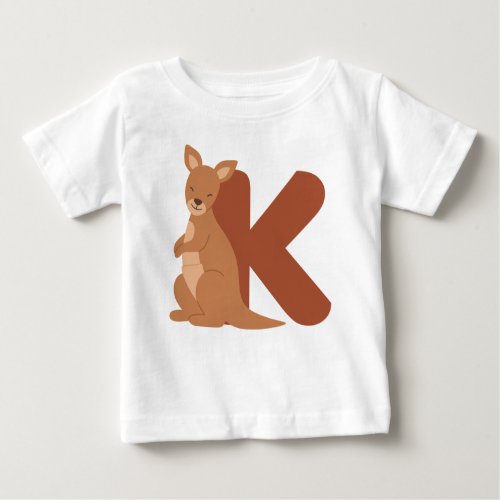 Animal alphabet K Baby T_Shirt
