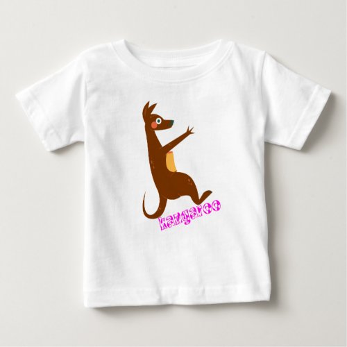 Animal Alphabet K For Kangaroo Baby T_Shirt