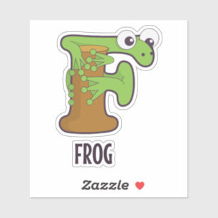 Animal Alphabet Letter - F Sticker