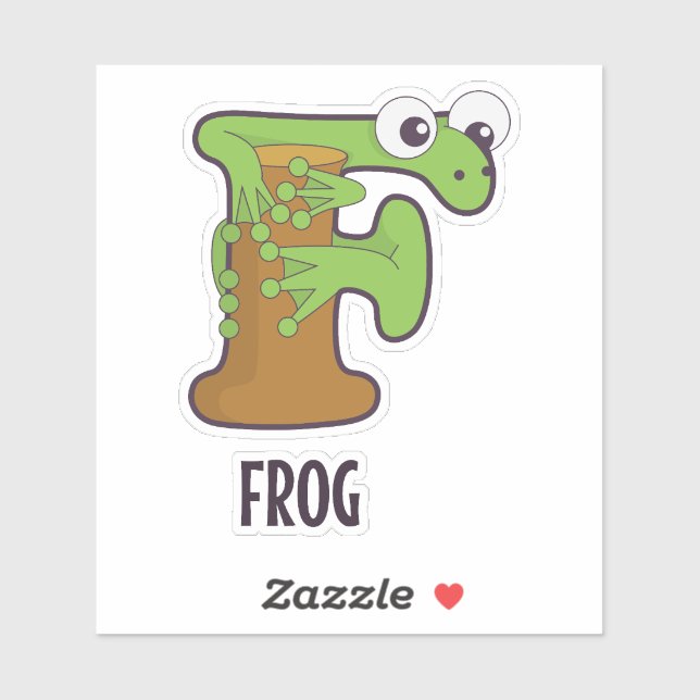 Animal Alphabet Letter - F Sticker (Sheet)