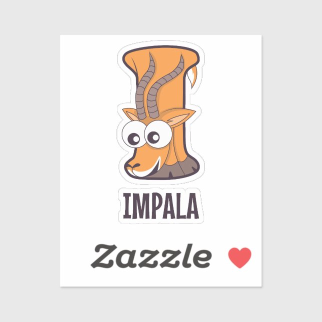 Animal Alphabet Letter - I Sticker (Sheet)