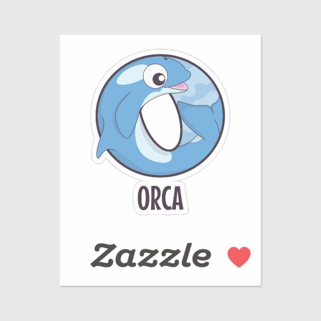 Animal Alphabet Letter - O (Orca) Sticker (Sheet)