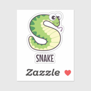 Animal Alphabet Letter - S (snake) Sticker