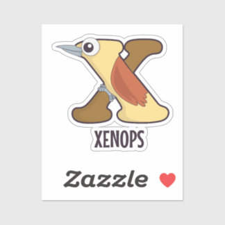 Animal Alphabet Letter - X (Xenops) Sticker