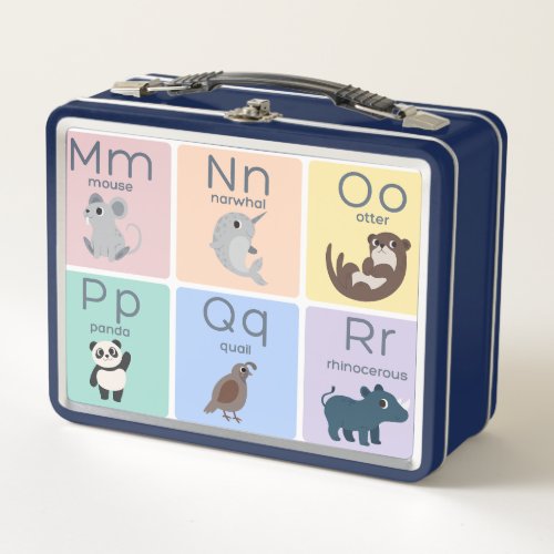 Animal Alphabet  Metal Lunch Box