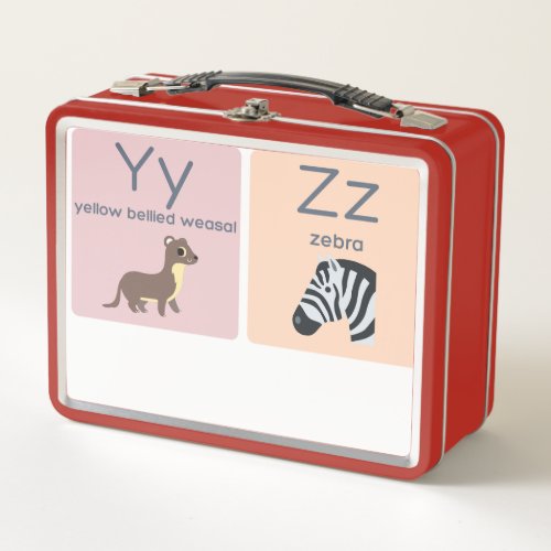 Animal Alphabet  Metal Lunch Box