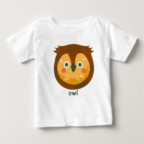 Animal Alphabet O For Owl  Baby T_Shirt