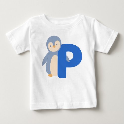 Animal alphabet P Baby T_Shirt