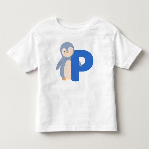 Animal alphabet P Toddler T_shirt