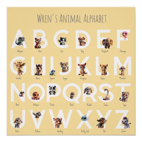 Animal Alphabet Poster