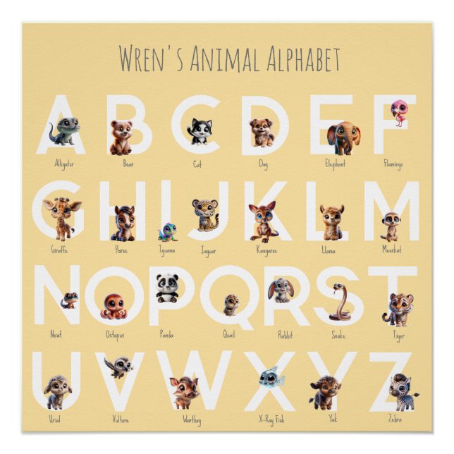 Animal Alphabet Poster (Front)