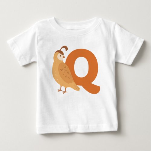 Animal alphabet Q Baby T_Shirt