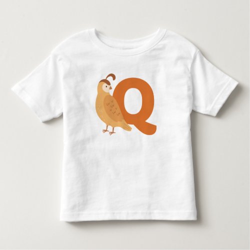 Animal alphabet Q Toddler T_shirt