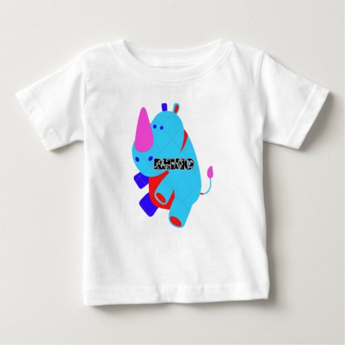 Animal Alphabet R Fir Rhino Baby T_Shirt