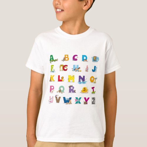 Animal alphabet shirt