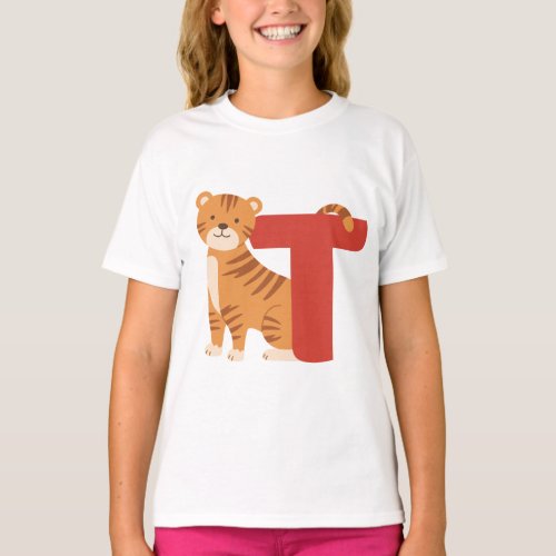 Animal alphabet T T_Shirt