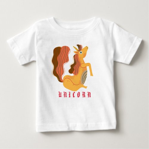 Animal Alphabet U For Unicorn Baby T_Shirt