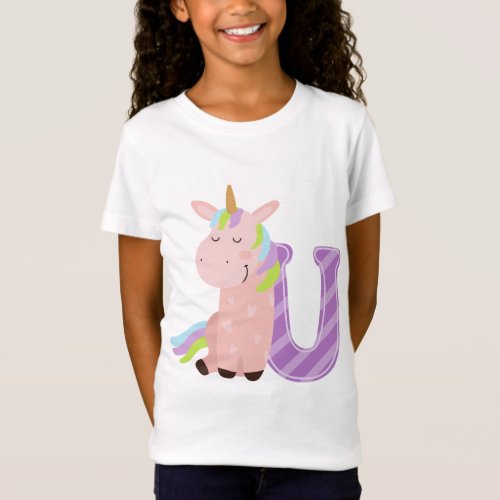 Animal Alphabet U For Unicorn T_Shirt
