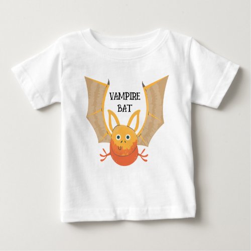 Animal Alphabet V For Vampire Bat Baby T_Shirt