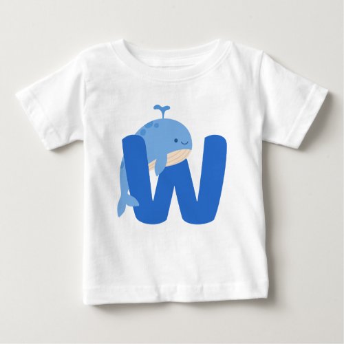 Animal alphabet W Baby T_Shirt
