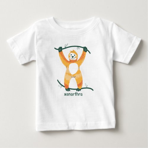 Animal Alphabet X For Xenarthra Baby T_Shirt