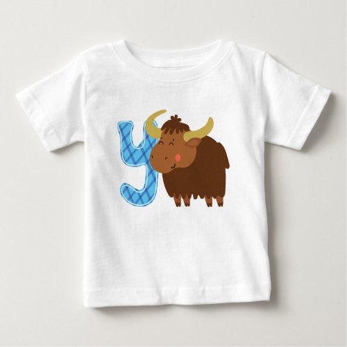 Animal Alphabet Y For Yak Baby T_Shirt