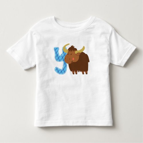 Animal Alphabet Y For Yak Toddler T_shirt