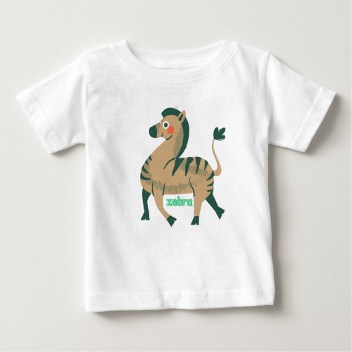 Animal Alphabet Z For Zebra  Baby T_Shirt