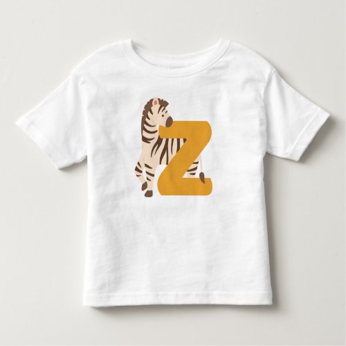 Animal alphabet z toddler t_shirt