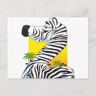Animal Alphabet Zebra Postcard
