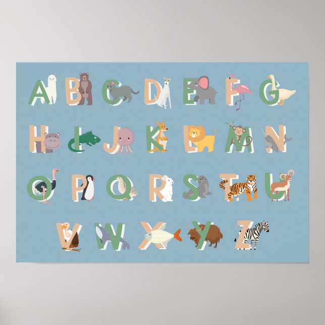 Animal Alphabets Poster (Front)