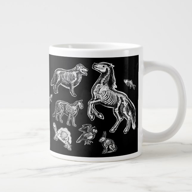 Animal Anatomy Skeletal X-ray Giant Coffee Mug (Right)