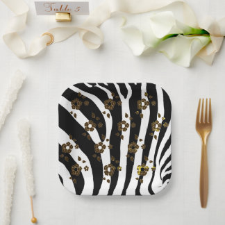 Animal and Floral Design  Paper Plates