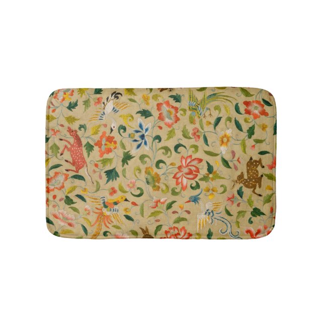 Animal Antique Horse Bird Deer Rabbit Bath Mat (Front)