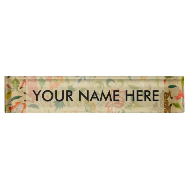 Animal Antique Horse Bird Deer Rabbit Desk Name Plate (Front)