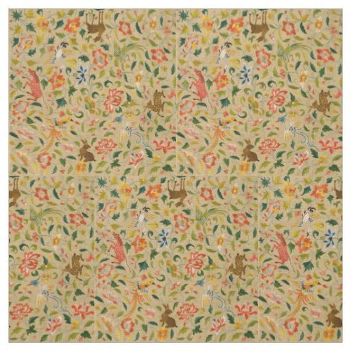 Animal Antique Horse Bird Deer Rabbit Fabric