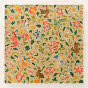 Animal Antique Horse Bird Deer Rabbit Glass Coaster