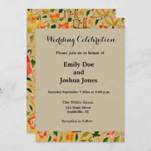 Animal Antique Horse Bird Deer Rabbit Invitation