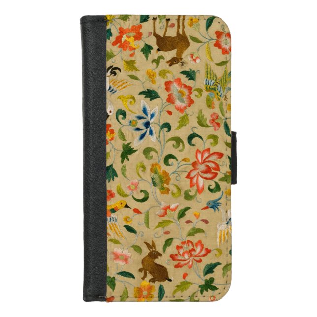 Animal Antique Horse Bird Deer Rabbit iPhone Wallet Case (Front)