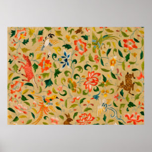 Animal Antique Horse Bird Deer Rabbit Poster