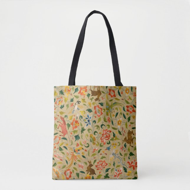 Animal Antique Horse Bird Deer Rabbit Tote Bag (Front)