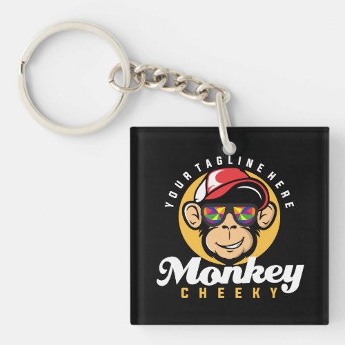 animal ape chimpanzee gorilla graphic illustration keychain